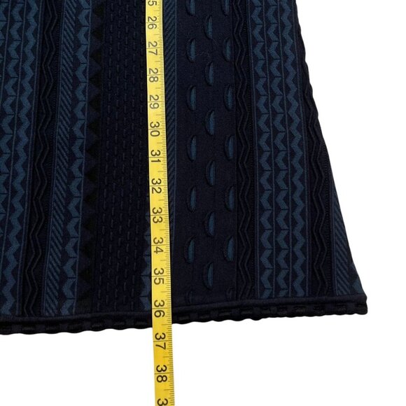 Ann Taylor NWT Blue and Black Texture Stitch Flare Dress Size‎ Medium - Picture 10 of 10